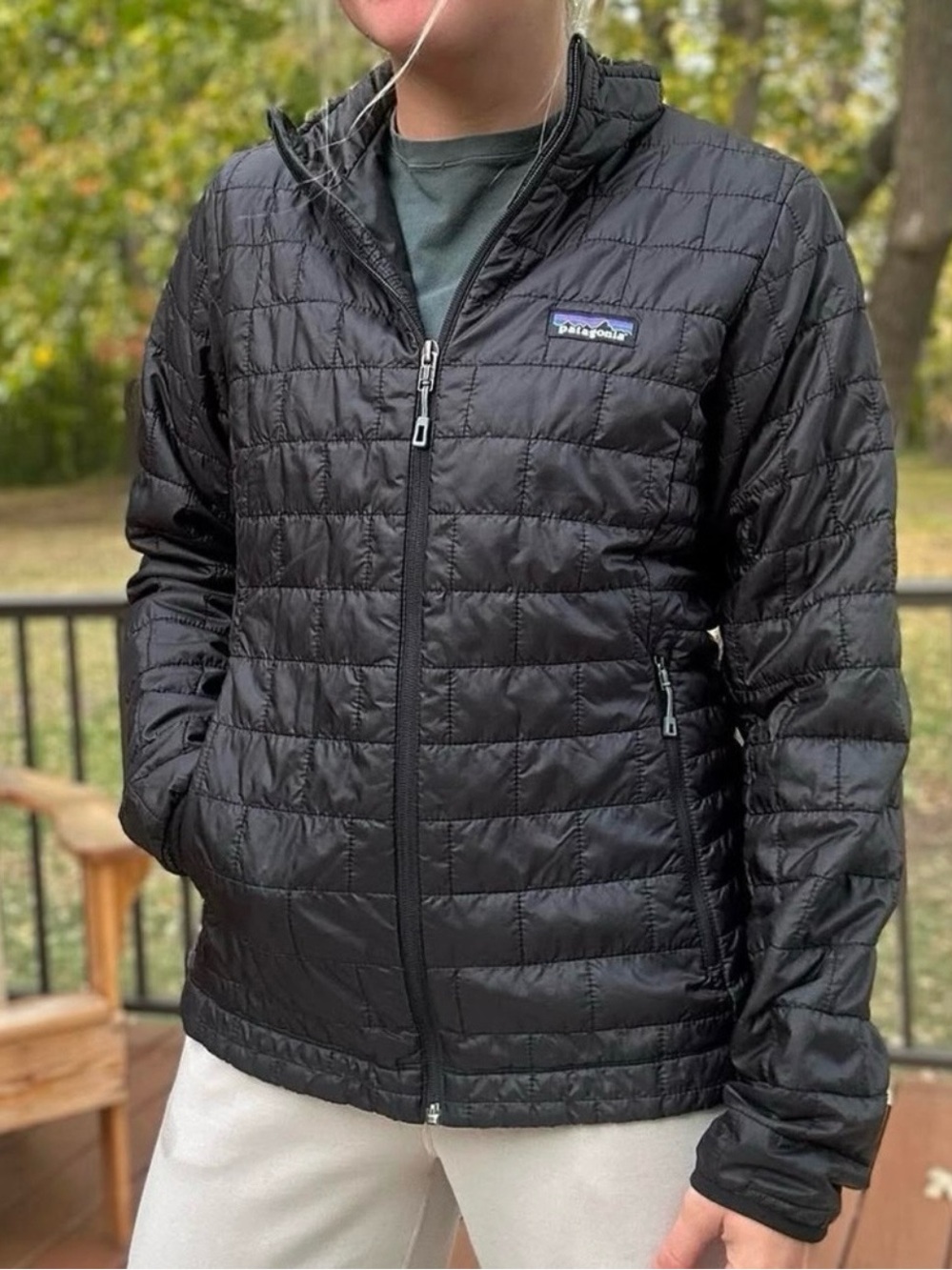 Patagonia Nano Puff Jacket Medium Black Windproof Water Resistant M